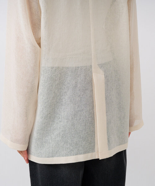 RIVE DROITE(リヴドロワ)の「【清涼感◎】カラミメッシュテーラードジャケット(テーラードジャケット・レディース・ブラック/グレイッシュベージュ/ホワイト系その他・FREE)」の19枚目の写真