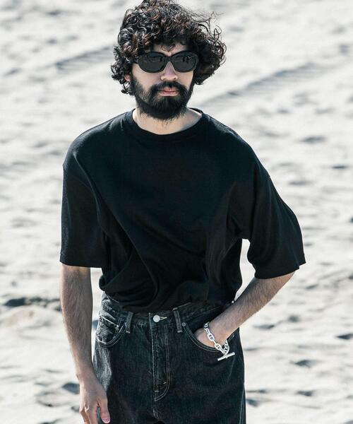 URBAN RESEARCH（アーバンリサーチ）の「new basic　ウォッシャブルメリノウールショートスリーブTシャツ（Tシャツ/カットソー・メンズ・ブラック/チャコールグレー/グレー・MEDIUM/LARGE/X-LARGE）」の6枚目の写真