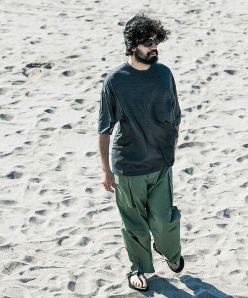 URBAN RESEARCH（アーバンリサーチ）の「new basic　ウォッシャブルメリノウールショートスリーブTシャツ（Tシャツ/カットソー・メンズ・ブラック/チャコールグレー/グレー・MEDIUM/LARGE/X-LARGE）」の15枚目の写真