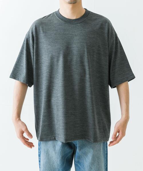URBAN RESEARCH（アーバンリサーチ）の「new basic　ウォッシャブルメリノウールショートスリーブTシャツ（Tシャツ/カットソー・メンズ・ブラック/チャコールグレー/グレー・MEDIUM/LARGE/X-LARGE）」の18枚目の写真
