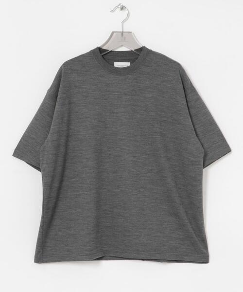 URBAN RESEARCH（アーバンリサーチ）の「new basic　ウォッシャブルメリノウールショートスリーブTシャツ（Tシャツ/カットソー・メンズ・ブラック/チャコールグレー/グレー・MEDIUM/LARGE/X-LARGE）」の21枚目の写真