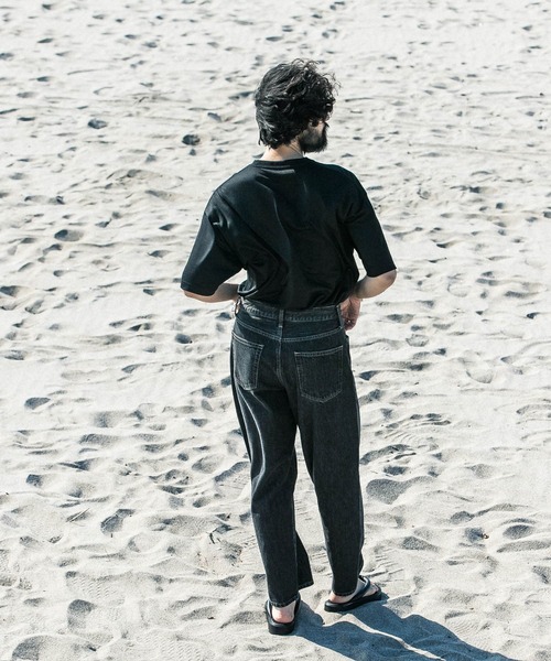 new basic ウォッシャブルメリノウールショートスリーブTシャツ