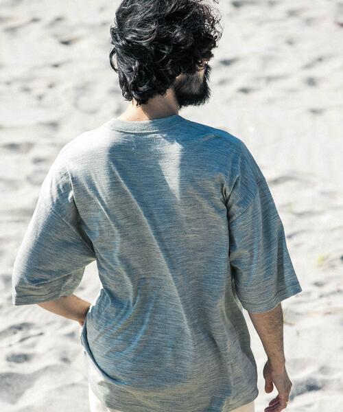 new basic ウォッシャブルメリノウールショートスリーブTシャツ（T