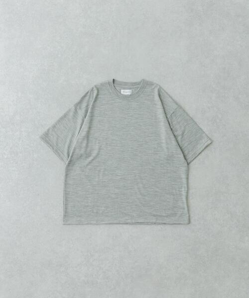 URBAN RESEARCH（アーバンリサーチ）の「new basic　ウォッシャブルメリノウールショートスリーブTシャツ（Tシャツ/カットソー・メンズ・ブラック/チャコールグレー/グレー・MEDIUM/LARGE/X-LARGE）」の18枚目の写真