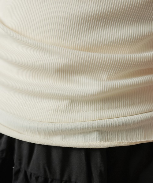 SPINNS（スピンズ）の「レイヤード風半袖カットソー/リボン（Tシャツ/カットソー・レディース・ピンク/グレー/ブラック/アイボリー・ONESIZE）」の20枚目の写真