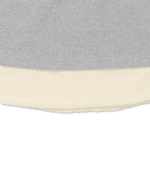 SPINNS（スピンズ）の「レイヤード風半袖カットソー/リボン（Tシャツ/カットソー・レディース・ピンク/グレー/ブラック/アイボリー・ONESIZE）」の12枚目の写真