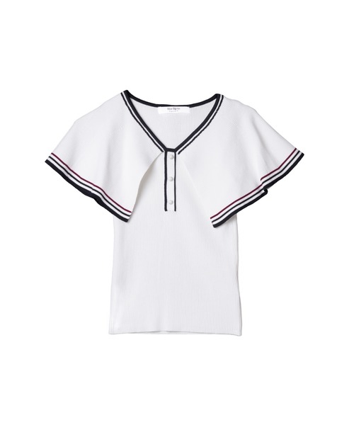Big Collar Summer Knit Top（Tシャツ/カットソー）｜Her lip to