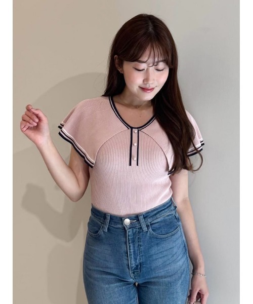 Big Collar Summer Knit Top（Tシャツ/カットソー）｜Her lip to（ハー