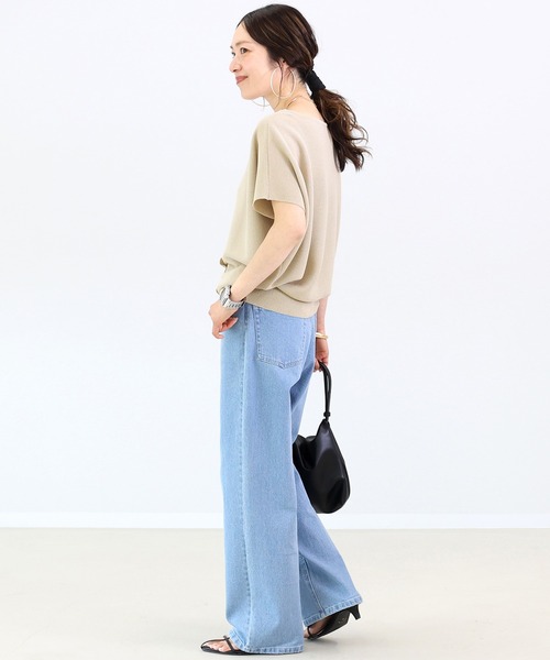 Aletta vita（アレッタビータ）の「ガーター編みVネック2WAYカーディガン（カーディガン/ボレロ・レディース・ダークブラウン/ブラック/グレイッシュベージュ・M）」の8枚目の写真