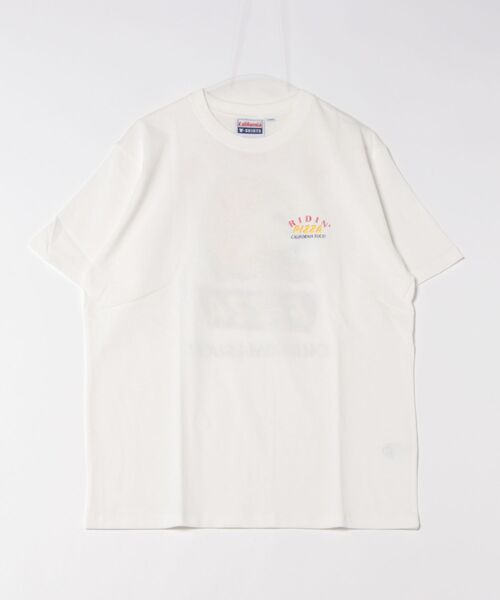 Import & Select(インポートアンドセレクト)の「【California T-shirt】PIZZAバックプリントTシャツ ショートスリーブTシャツ 半袖Tシャツ(Tシャツ/カットソー・メンズ・ブラック/ホワイト・2/3)」の1枚目の写真