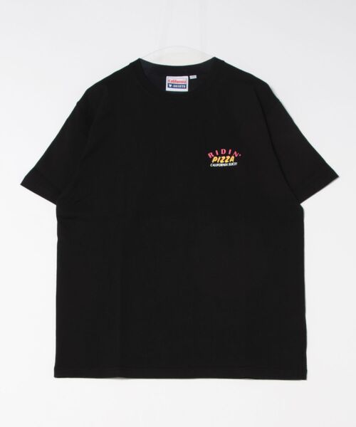 Import & Select(インポートアンドセレクト)の「【California T-shirt】PIZZAバックプリントTシャツ ショートスリーブTシャツ 半袖Tシャツ(Tシャツ/カットソー・メンズ・ブラック/ホワイト・2/3)」の2枚目の写真