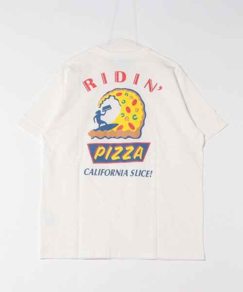 Import & Select(インポートアンドセレクト)の「【California T-shirt】PIZZAバックプリントTシャツ ショートスリーブTシャツ 半袖Tシャツ(Tシャツ/カットソー・メンズ・ブラック/ホワイト・2/3)」の3枚目の写真