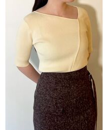 【新品】ホワイト 襟付きニットTOPS✧ラグナムーン 好きの方にもꕥ LAGUNAMOON｜ラグナムーンのニット/セーター（ホワイト/白色系