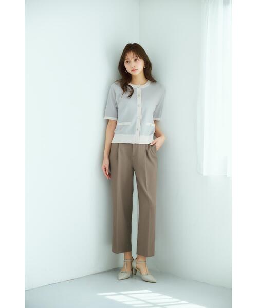 index（インデックス）の「ラメバイカラー半袖カーディガン【洗濯機洗い可】（カーディガン/ボレロ・レディース・シルバー系4/ゴールド系4/チャコール・36/38/40/42）」の5枚目の写真