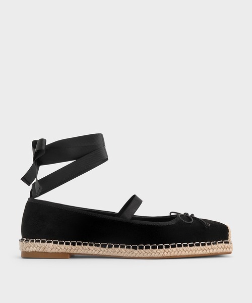 CHARLES & KEITH(チャールズ & キース)の「フェイクスエード ボウタイアラウンドエスパドリーユバレエフラット(バレエシューズ・レディース・ブラック系その他2/サンドベージュ・22.5cm/23cm/23.5cm/24.5cm/25cm/25.5cm/26.5cm)」の13枚目の写真