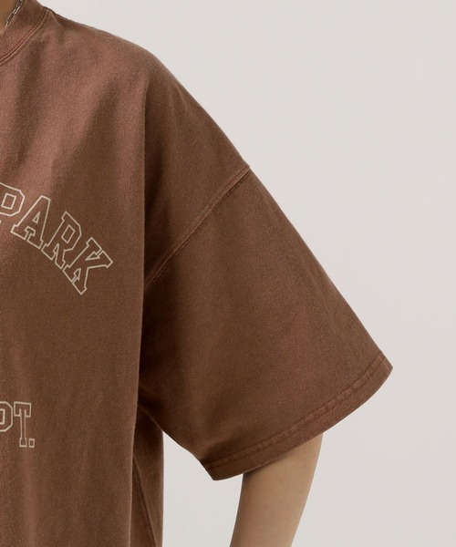 BAYFLOW（ベイフロー）の「[ヴィンテージな風合い]ピグメントプリントビッグＴ（Tシャツ/カットソー・レディース・ブラウン/チャコール/オフホワイト・FREE）」の13枚目の写真