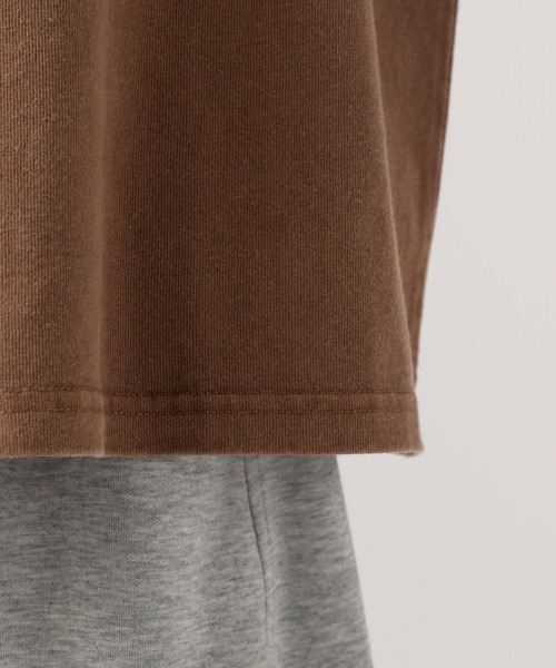 BAYFLOW（ベイフロー）の「[ヴィンテージな風合い]ピグメントプリントビッグＴ（Tシャツ/カットソー・レディース・ブラウン/チャコール/オフホワイト・FREE）」の14枚目の写真