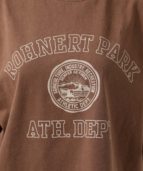 BAYFLOW（ベイフロー）の「[ヴィンテージな風合い]ピグメントプリントビッグＴ（Tシャツ/カットソー・レディース・ブラウン/チャコール/オフホワイト・FREE）」の20枚目の写真