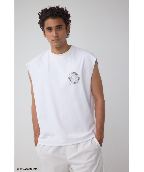 AZUL by moussy(アズールバイマウジー)の「【BREAKINGDOWN×範馬刃牙×AZUL】コラボノースリーブ(Tシャツ/カットソー・メンズ・ホワイト/ブラック・MEDIUM/LARGE)」の4枚目の写真