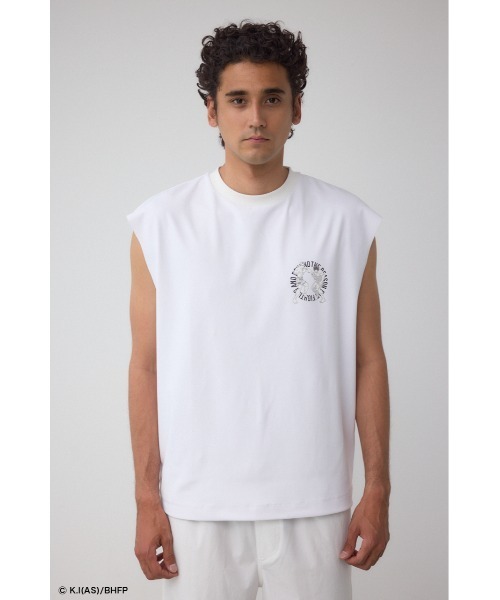 AZUL by moussy(アズールバイマウジー)の「【BREAKINGDOWN×範馬刃牙×AZUL】コラボノースリーブ(Tシャツ/カットソー・メンズ・ホワイト/ブラック・MEDIUM/LARGE)」の6枚目の写真