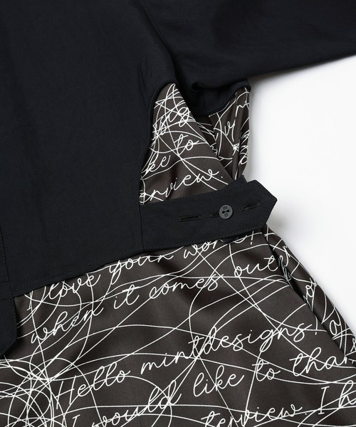 mintdesigns（ミントデザインズ）の「INK LETTER DRESS（ワンピース・レディース・ブラック/ベージュ・ONESIZE）」の11枚目の写真