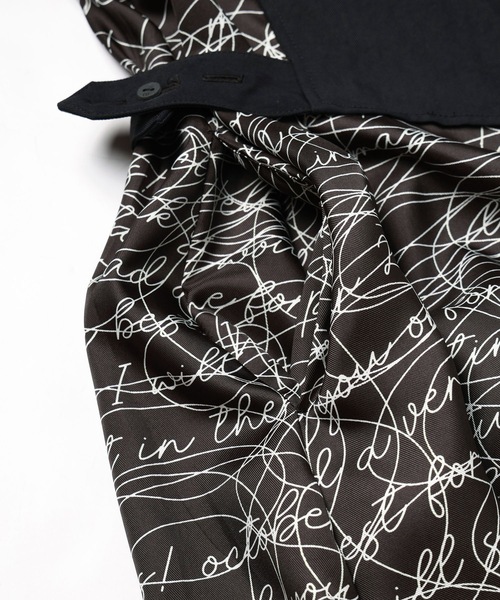 mintdesigns（ミントデザインズ）の「INK LETTER DRESS（ワンピース・レディース・ブラック/ベージュ・ONESIZE）」の13枚目の写真