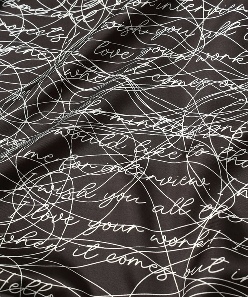 mintdesigns（ミントデザインズ）の「INK LETTER DRESS（ワンピース・レディース・ブラック/ベージュ・ONESIZE）」の14枚目の写真