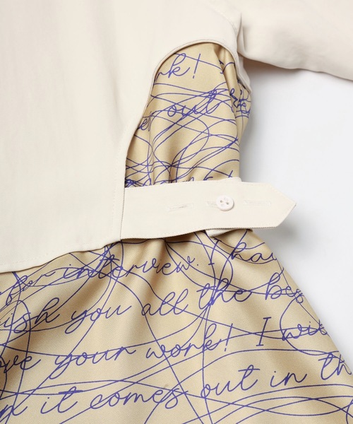 mintdesigns（ミントデザインズ）の「INK LETTER DRESS（ワンピース・レディース・ブラック/ベージュ・ONESIZE）」の16枚目の写真