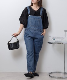 .worksスラブデニムオーバーオール