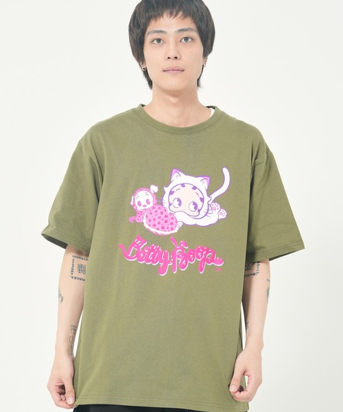 CORISCO(コリスコ)の「BETTYネコバブTEE(M1)(Tシャツ/カットソー・メンズ・カーキ/パープル/イエロー/ホワイト/ブラック・X-LARGE/LARGE/MEDIUM)」の4枚目の写真