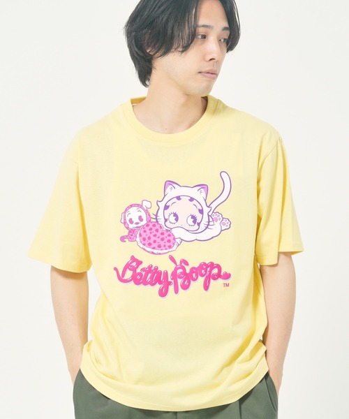 CORISCO(コリスコ)の「BETTYネコバブTEE(M1)(Tシャツ/カットソー・メンズ・カーキ/パープル/イエロー/ホワイト/ブラック・X-LARGE/LARGE/MEDIUM)」の5枚目の写真