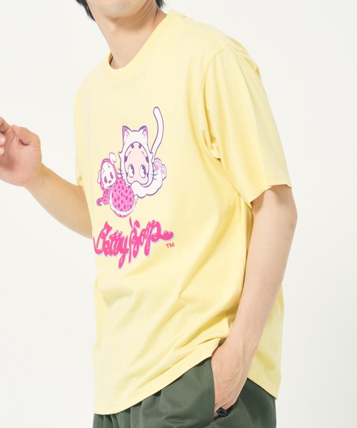 CORISCO(コリスコ)の「BETTYネコバブTEE(M1)(Tシャツ/カットソー・メンズ・カーキ/パープル/イエロー/ホワイト/ブラック・X-LARGE/LARGE/MEDIUM)」の19枚目の写真