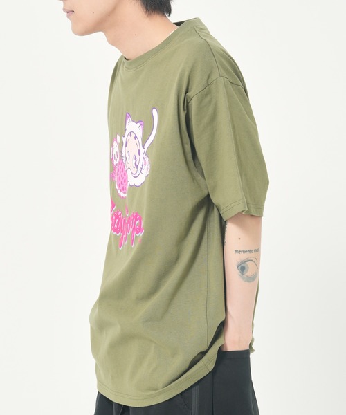 CORISCO(コリスコ)の「BETTYネコバブTEE(M1)(Tシャツ/カットソー・メンズ・カーキ/パープル/イエロー/ホワイト/ブラック・X-LARGE/LARGE/MEDIUM)」の13枚目の写真