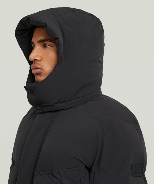 G-STAR(ジースター)の「G-WHISTLER XL LONG BLANKET JACKET/撥水中綿ロングブランケットジャケット/フード取り外し可能(ダウンジャケット/コート・メンズ・ダークブラック/ベージュ系その他・SMALL/MEDIUM/LARGE/X-SMALL/X-LARGE)」の6枚目の写真