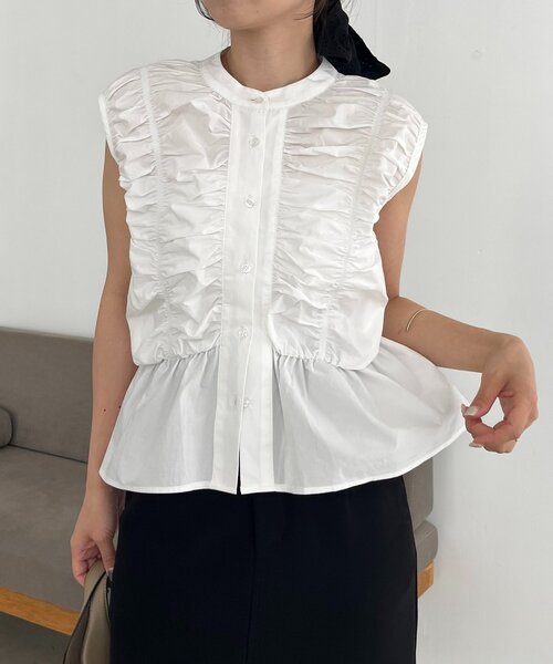 【CAPRICIEUX LE'MAGE 】C.Lペプラムトップス C.L】【セットアップ対応】ペプラムトップス | CAPRICIEUX LE