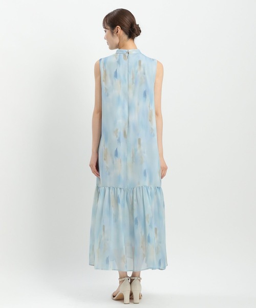 Andemiu（アンデミュウ）の「マーブルプリントワンピース576426（ワンピース・レディース・ブラウン/ブルー・FREE）」の4枚目の写真