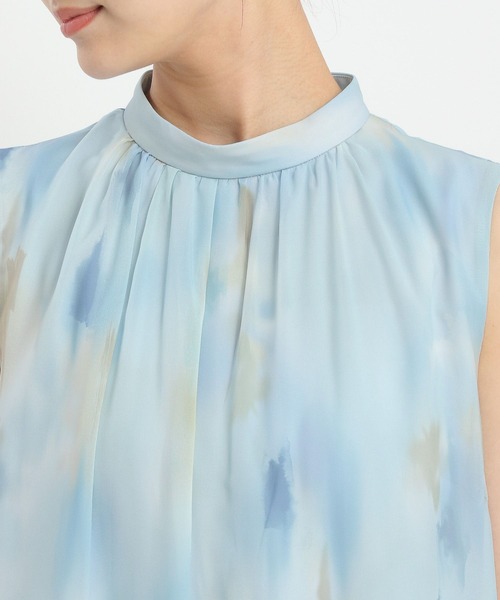 Andemiu（アンデミュウ）の「マーブルプリントワンピース576426（ワンピース・レディース・ブラウン/ブルー・FREE）」の5枚目の写真