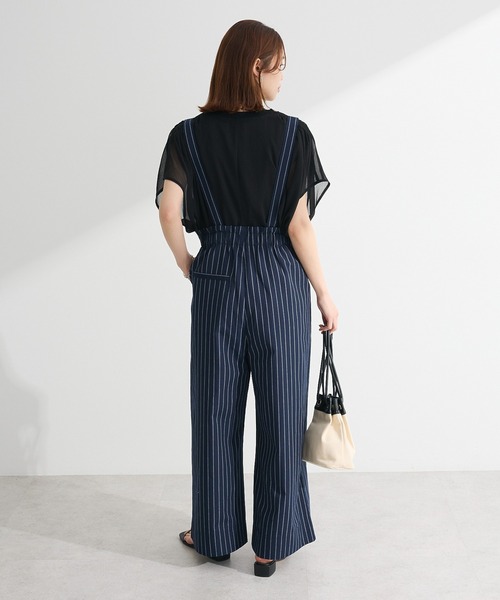 Green　Parks（グリーンパークス）の「楊柳ドッキングフレンチプルオーバー（Tシャツ/カットソー・レディース・ブルー/ライトベージュ/カーキ/ブラック/ピンク/ブラウン・FREE）」の12枚目の写真