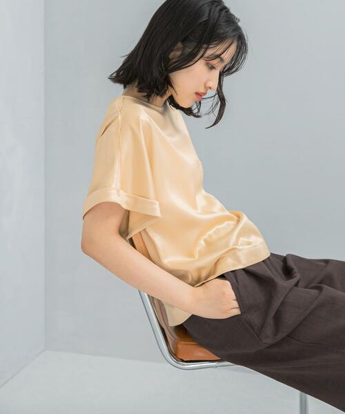 URBAN RESEARCH ROSSO WOMEN(アーバンリサーチ ロッソ)の「『WEB/一部店舗限定』ウォッシャブルポケットデザインシャツブラウス(シャツ/ブラウス・レディース・ライトブラウン/オフホワイト/イエロー系その他・FREE)」の1枚目の写真