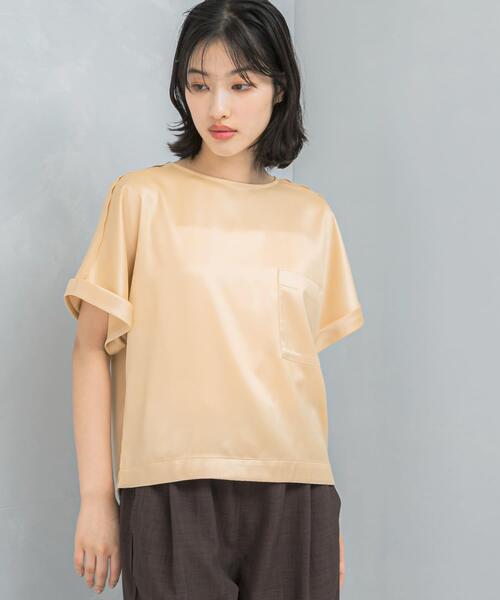 URBAN RESEARCH ROSSO WOMEN(アーバンリサーチ ロッソ)の「『WEB/一部店舗限定』ウォッシャブルポケットデザインシャツブラウス(シャツ/ブラウス・レディース・ライトブラウン/オフホワイト/イエロー系その他・FREE)」の18枚目の写真