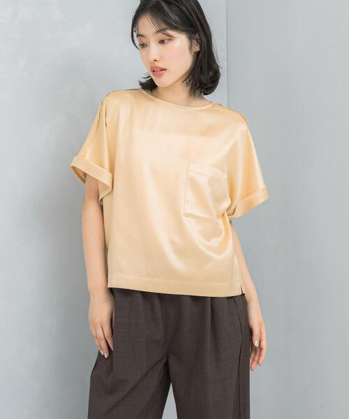 URBAN RESEARCH ROSSO WOMEN(アーバンリサーチ ロッソ)の「『WEB/一部店舗限定』ウォッシャブルポケットデザインシャツブラウス(シャツ/ブラウス・レディース・ライトブラウン/オフホワイト/イエロー系その他・FREE)」の19枚目の写真