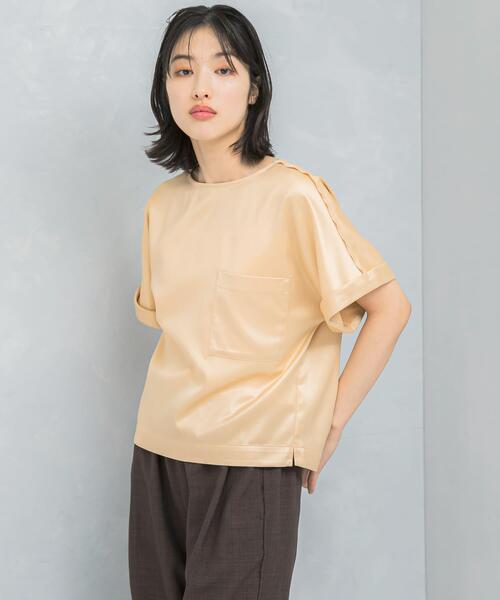 URBAN RESEARCH ROSSO WOMEN(アーバンリサーチ ロッソ)の「『WEB/一部店舗限定』ウォッシャブルポケットデザインシャツブラウス(シャツ/ブラウス・レディース・ライトブラウン/オフホワイト/イエロー系その他・FREE)」の20枚目の写真