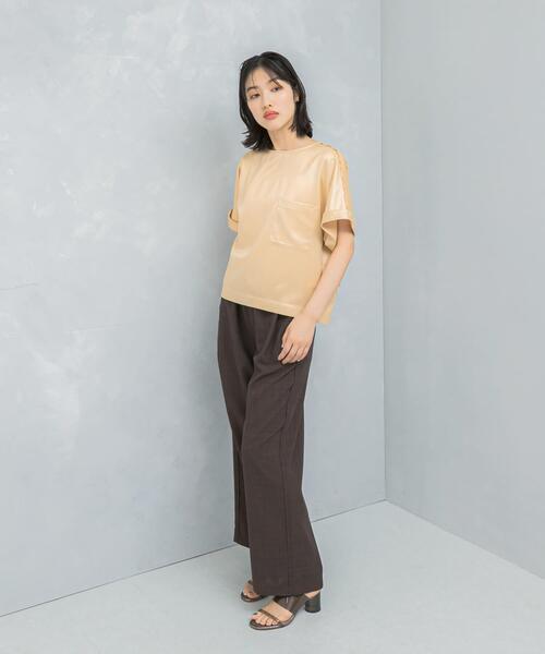 URBAN RESEARCH ROSSO WOMEN(アーバンリサーチ ロッソ)の「『WEB/一部店舗限定』ウォッシャブルポケットデザインシャツブラウス(シャツ/ブラウス・レディース・ライトブラウン/オフホワイト/イエロー系その他・FREE)」の22枚目の写真