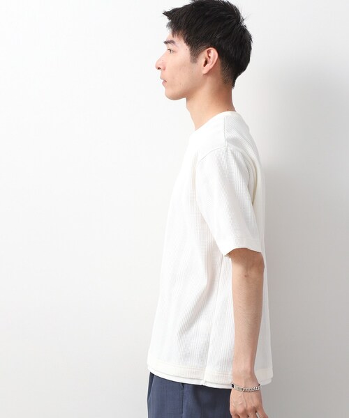 THE SHOP TK (ザ ショップ ティーケー )の「ランダムワッフル半袖Tシャツ 【洗濯機OK】(Tシャツ/カットソー・メンズ・オフホワイト/ブラック/ライトグレー/モスグリーン・02/03/04)」の18枚目の写真