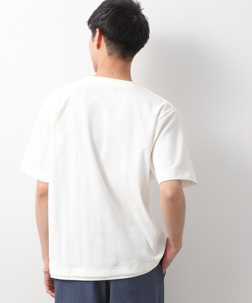 THE SHOP TK (ザ ショップ ティーケー )の「ランダムワッフル半袖Tシャツ 【洗濯機OK】(Tシャツ/カットソー・メンズ・オフホワイト/ブラック/ライトグレー/モスグリーン・02/03/04)」の17枚目の写真