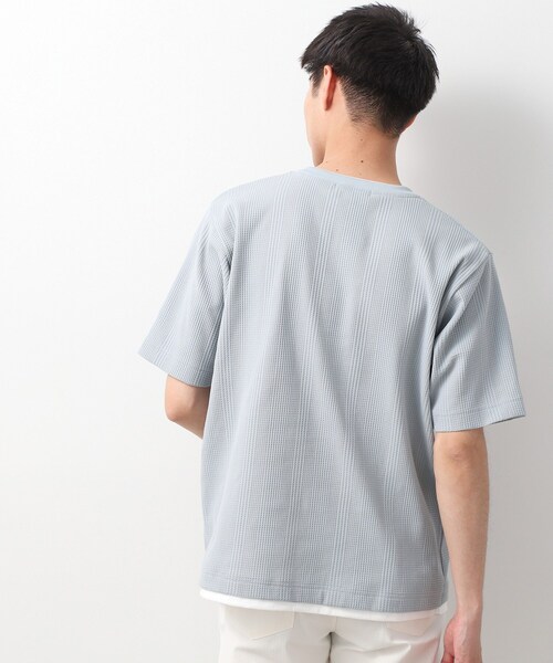 THE SHOP TK (ザ ショップ ティーケー )の「ランダムワッフル半袖Tシャツ 【洗濯機OK】(Tシャツ/カットソー・メンズ・オフホワイト/ブラック/ライトグレー/モスグリーン・02/03/04)」の14枚目の写真