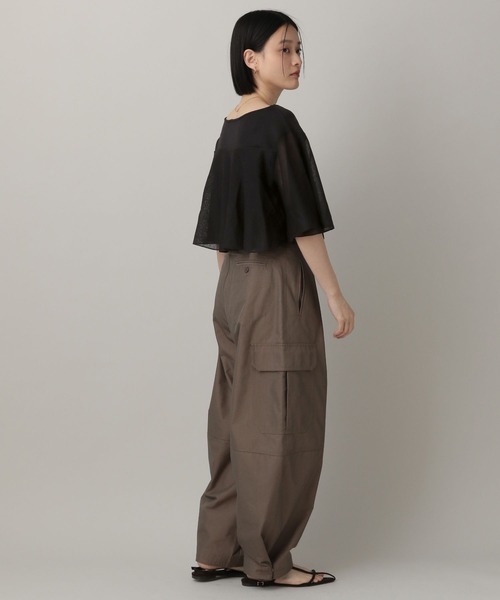 A part by（アパートバイ）の「フリルニット_5分袖（ニット/セーター・レディース・ブラック/オフホワイト/ライトグレー・FREE）」の13枚目の写真