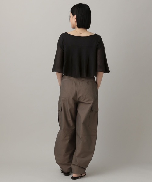 A part by（アパートバイ）の「フリルニット_5分袖（ニット/セーター・レディース・ブラック/オフホワイト/ライトグレー・FREE）」の14枚目の写真