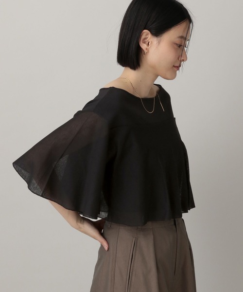 A part by（アパートバイ）の「フリルニット_5分袖（ニット/セーター・レディース・ブラック/オフホワイト/ライトグレー・FREE）」の17枚目の写真