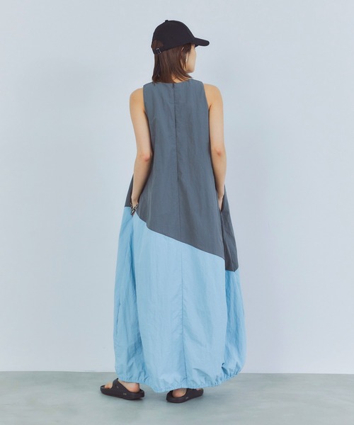LIENCOEUR（リアンクール）の「リネアバイカラーコクーンワンピース（ワンピース・レディース・ネイビー/グレー・FREE）」の9枚目の写真